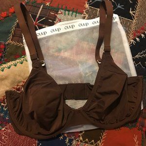 CUUP SCOOP BRA IN BROWN 34 E